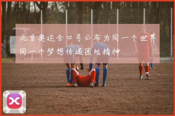 北京奥运会口号公布为同一个世界同一个梦想传递团结精神